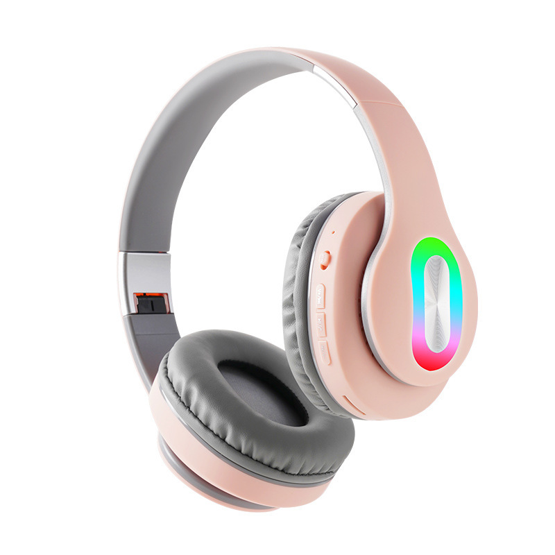 ヘッドマウント型Bluetoothヘッドセット ワイヤレスイヤホン 360度サラウンドサウンド 超軽量設計 LED発光 クリエイティブな発光|undefined