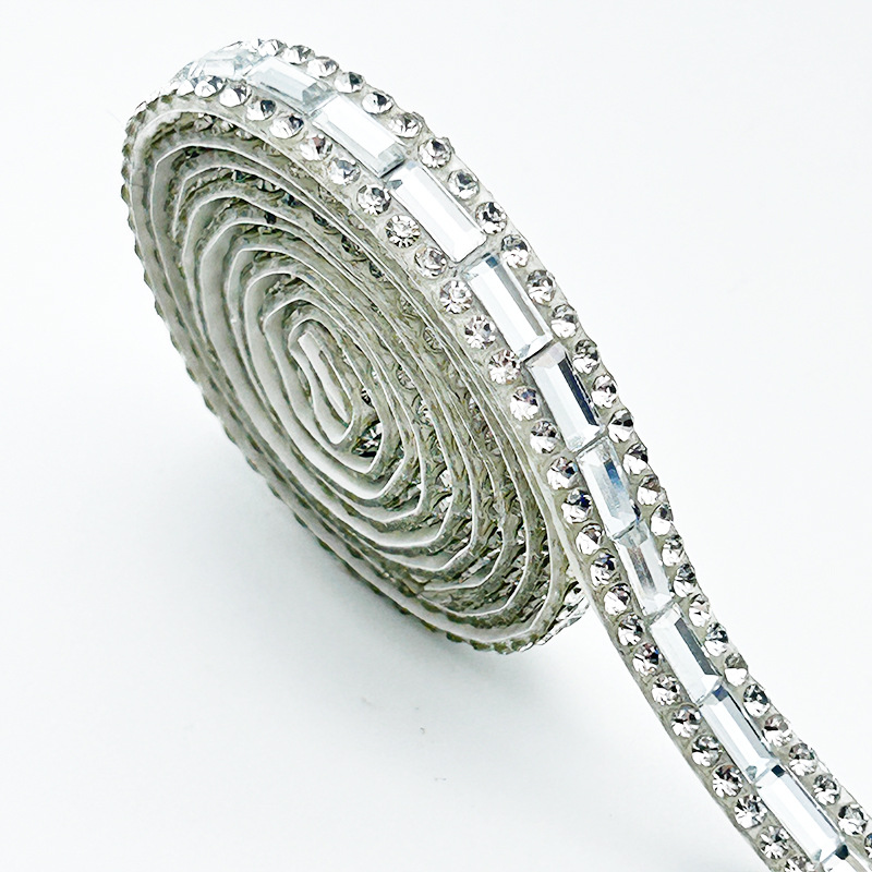 Transfronterizos 3 * 7mm vidrio de diamante adhesivo autoadhesivo parche de decoración automotriz diy accesorios de joyería de diamante