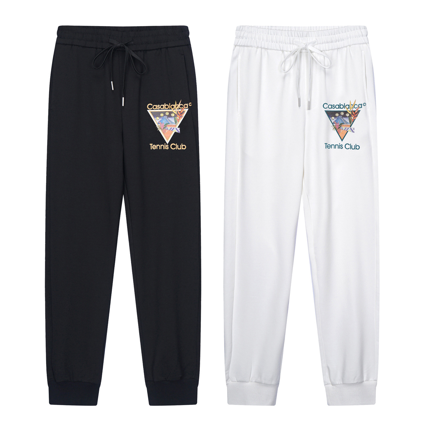 CASA Blanca men's trousers fashion brand casual tennis club court letter CASA printed trousers sweatpants