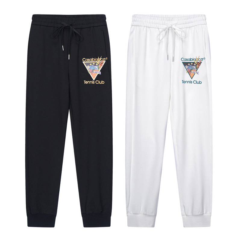 CASA Blanca men's trousers fashion brand casual tennis club court letter CASA printed trousers sweatpants
