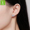 Genuine mint earrings, silver 925 sample, wholesale