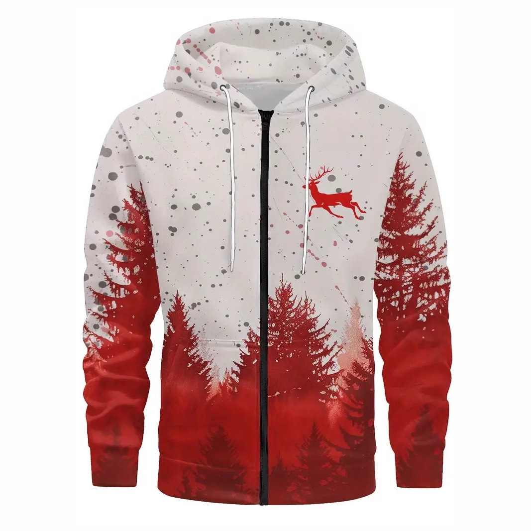 Comercio exterior nueva impresión 3D moda personalidad creativa hombre con capucha esqueleto chaqueta de suéter casual MF08