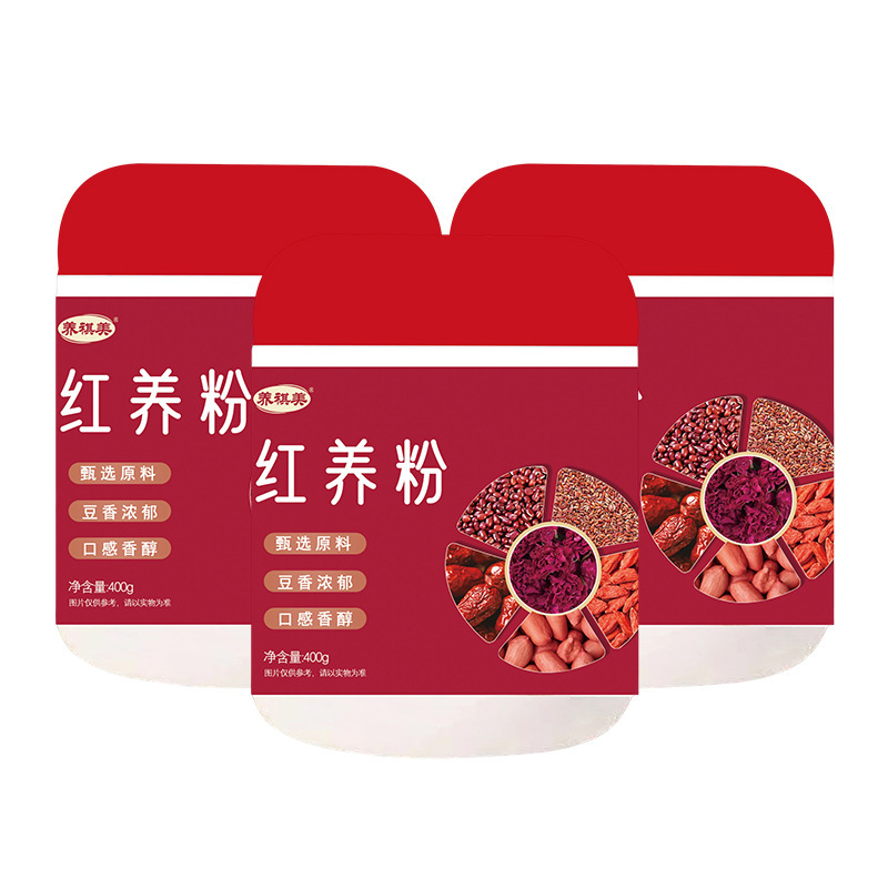 红养粉400克罐装红枣红米膳食纤维冲调五谷杂粮谷物代餐粉五红粉|undefined