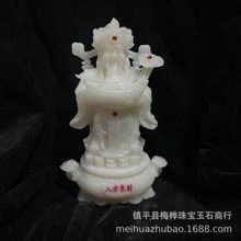 批发夜光白财神树脂摆件仿黄龙玉朱砂招财财神家居客厅装饰古玩工