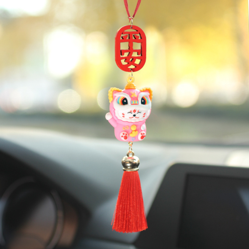 Productos explosivos en automóviles, leones y gatos, colgantes, espejos retrovisores, colgantes, accesorios para automóviles, mujeres