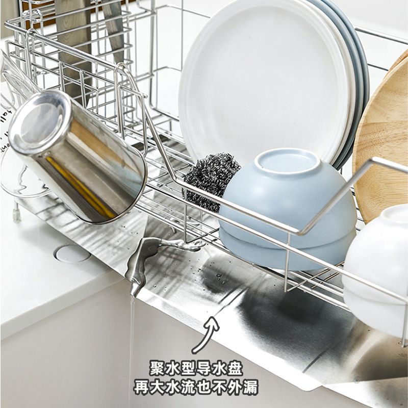 アマゾン日本水たまりバスケット304ステンレス大容量キッチンラック伸縮食器カップラック収納バスケット