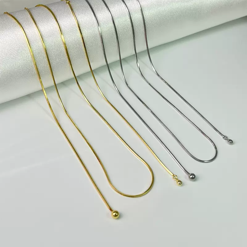 复古时尚长款蛇骨链项链女轻奢小众个性百搭高级感毛衣链秋冬饰品