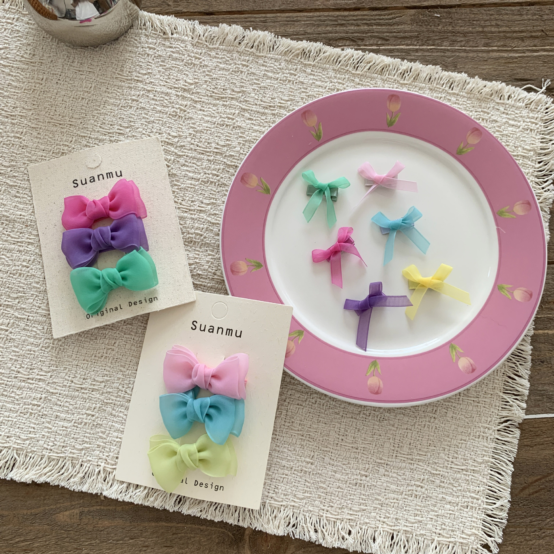 Sugar Pear ropa infantil niñas lindas brocas de cabello de color sólido 2026 arco brocas de cabello accesorios de frange para bebés niñas joyas de cabello