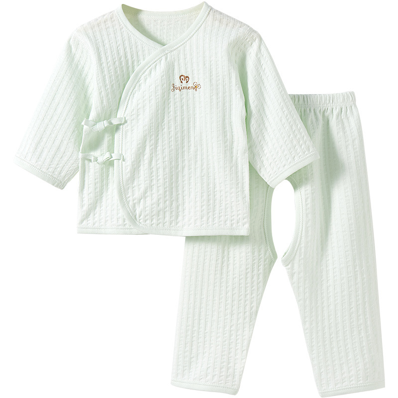 Ropa de bebé recién nacido verano recién nacido manga larga delgada 0 monje 3 meses entrepierna abierta split ropa de verano traje de bebé