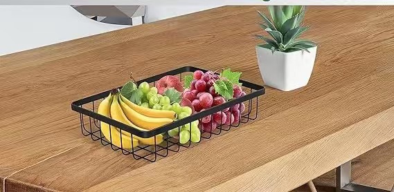 Cesta de frutas y verduras de una sola capa (negro)