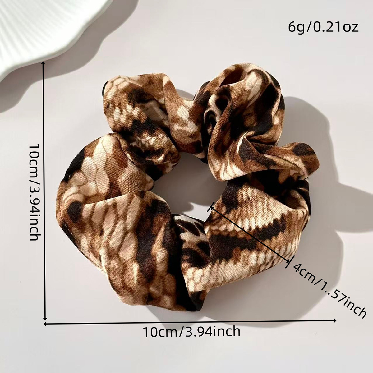 11g Weight Hair Tie Hair Accessories Type 1 Piece Quantity Cloth Material Snakeskin Pattern Women's Gender Retro Style Vintage Snakeskin Large Elastic Hairband Women's Fabric Hair Accessories Hairband Hair Rope 1