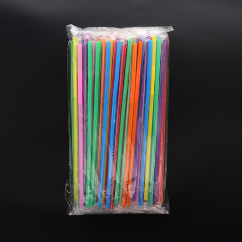 Disposable straws single individually packaged colorful artistic straws beverage shape long straws 100 pieces/pack wholesale