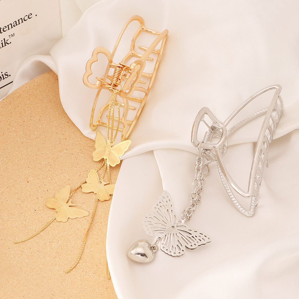 Wholesale Jewelry Pearl Tassel Butterfly Metal Korean Style Catch Clip Nihaojewelry display picture 7