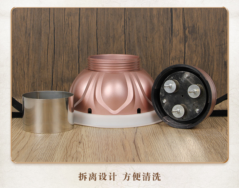 Portable Moxibustion Device with 54 Golden Moxa Sticks for Chest Waist and Abdomen Smokeless Warming in use