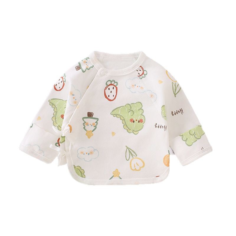 Ropa de media espalda recién nacido Four Seasons Algodón puro sin hueso bebé camisa de media manga bebé monje ropa Pijamas