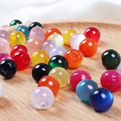 Imitation jade buttons, cheongsam round bead buttons, ancient Tang suit bead buttons, Hanfu DIY buttons, partial hole beads