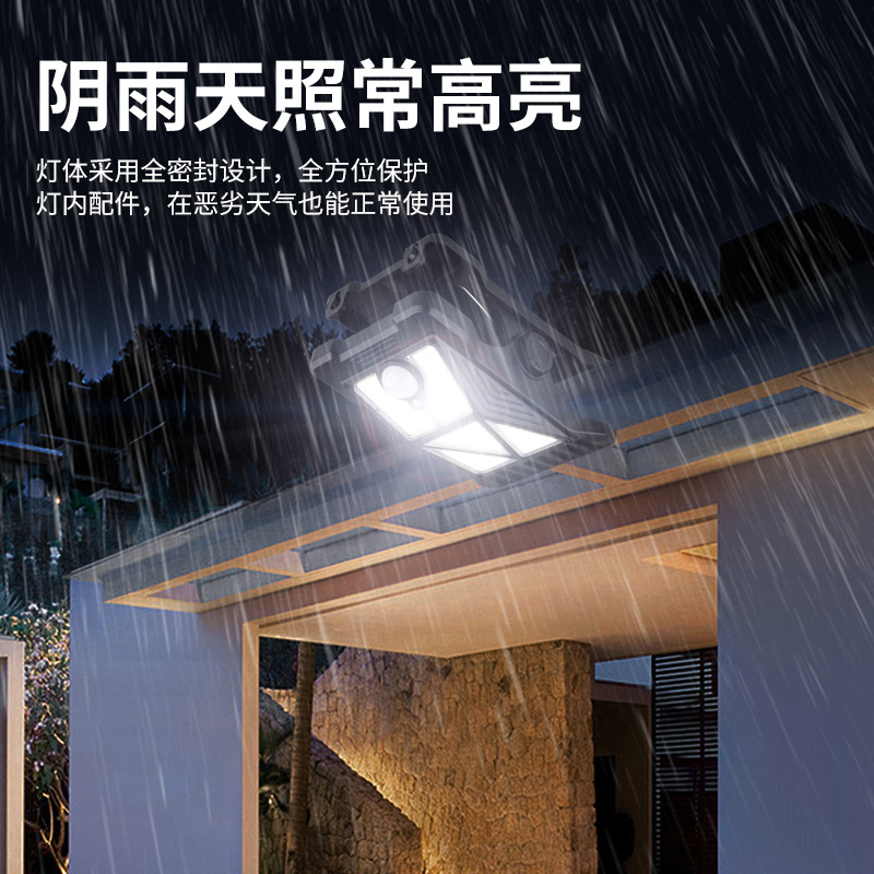 Transfronterizo nueva lámpara de clip portátil solar LED iluminación de inducción humana lámpara de pared de jardín