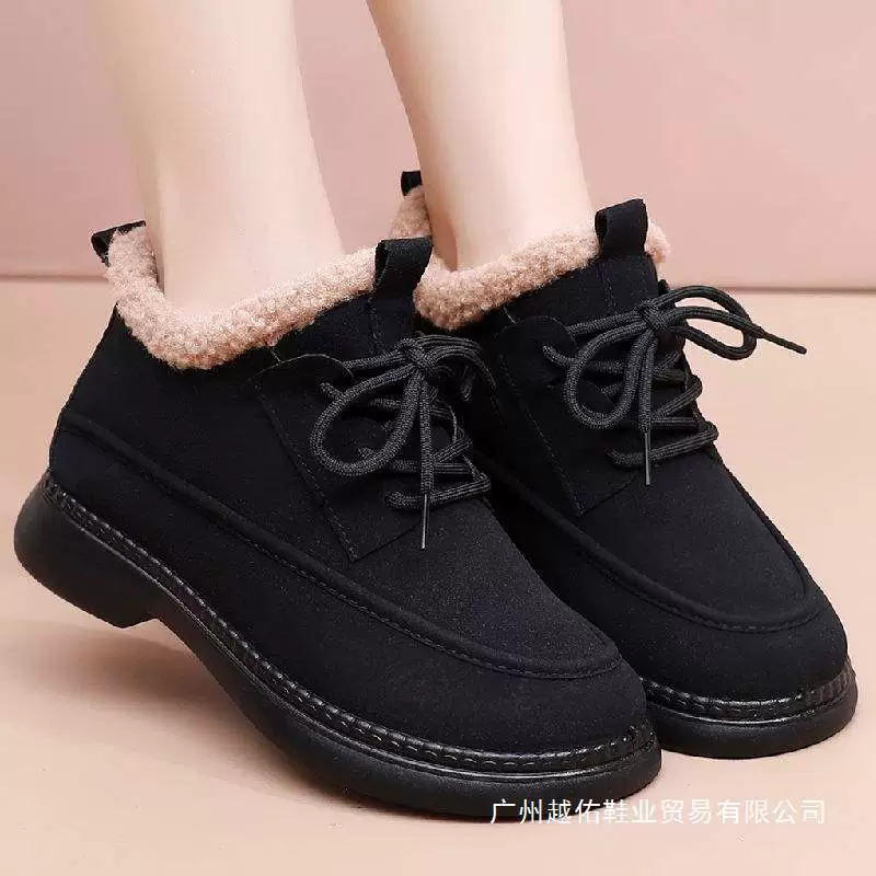 Женские тканевые туфли Old Beijing, всесезонные хлопчатобумажные туфли, плоские туфли с плюшевой подкладкой, теплые хлопчатобумажные сапоги, мягкая подошва, нескользящая повседневная обувь для мам, зимние сапоги.