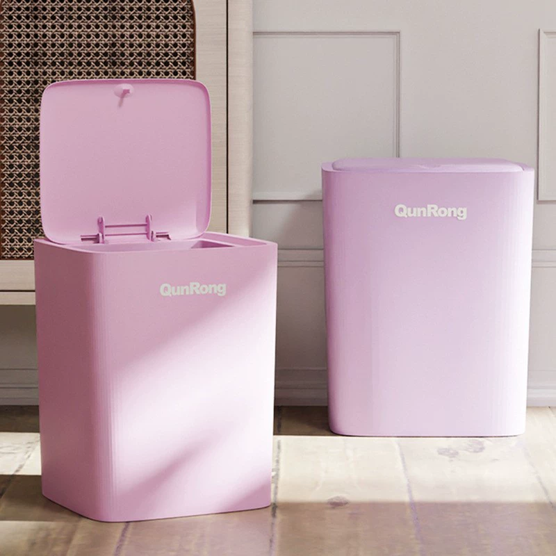 Высококачественный простой мусорный бак с откидной крышкой для домашней ванной комнаты и кухни, санитарное ведро большой емкости с крышкой