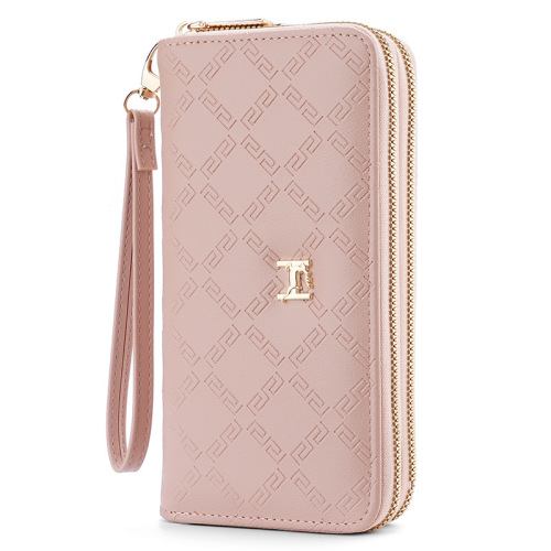 Women's wallet long double zipper wallet mobile phone bag student wallet large capacity clutch bag soft coin purse batch