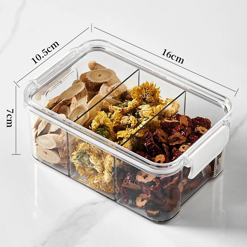 Sealing tank with lid food -grade PET bottle plastic transparent tea nuts snack snack grain storage tank can