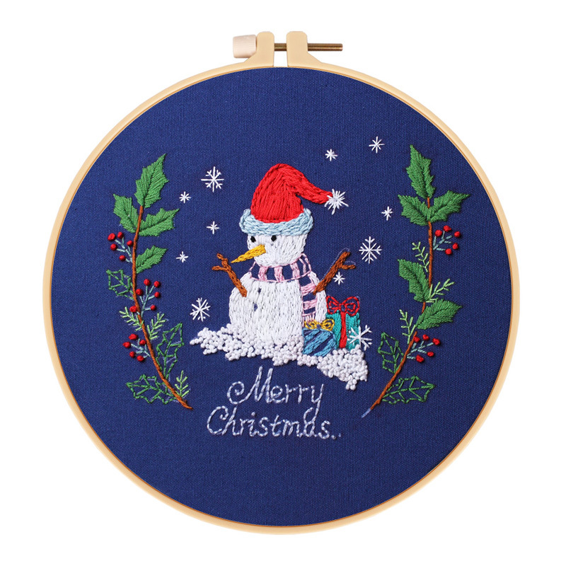 Original DIY paquete de material bordado hecho a mano árbol de navidad feliz Navidad Santa Claus regalo transfronterizo Inglés