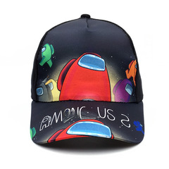 New Cross-border Among Us Game Merchandise Printed Children's Cap Wide Brim Spring Summer Cartoon Sun Hat