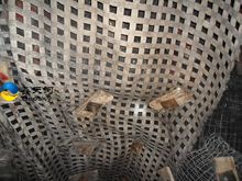 隧道临时支护和久支护用煤矿井下用聚酯纤维增强塑料网假顶
