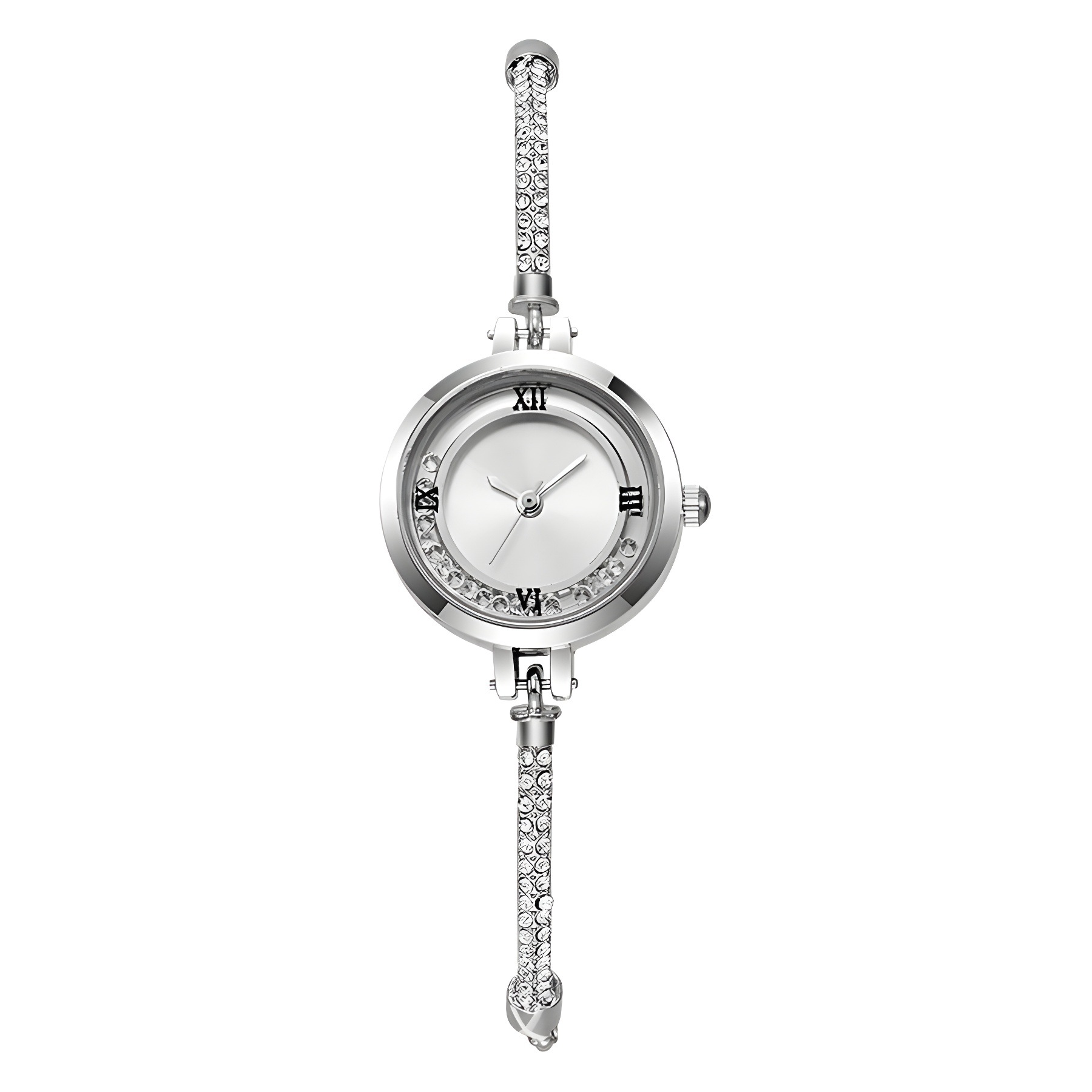 Pulsera literal de diamantes rotos de sensación de nicho de alta gama, reloj, cinturón pequeño, nuevo reloj de mujer de cuarzo de arena movediza de celebridades de Internet al por mayor