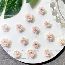 新款美甲山茶花饰品配件软陶玫瑰花美甲小饰品diy耳钉美甲素材
