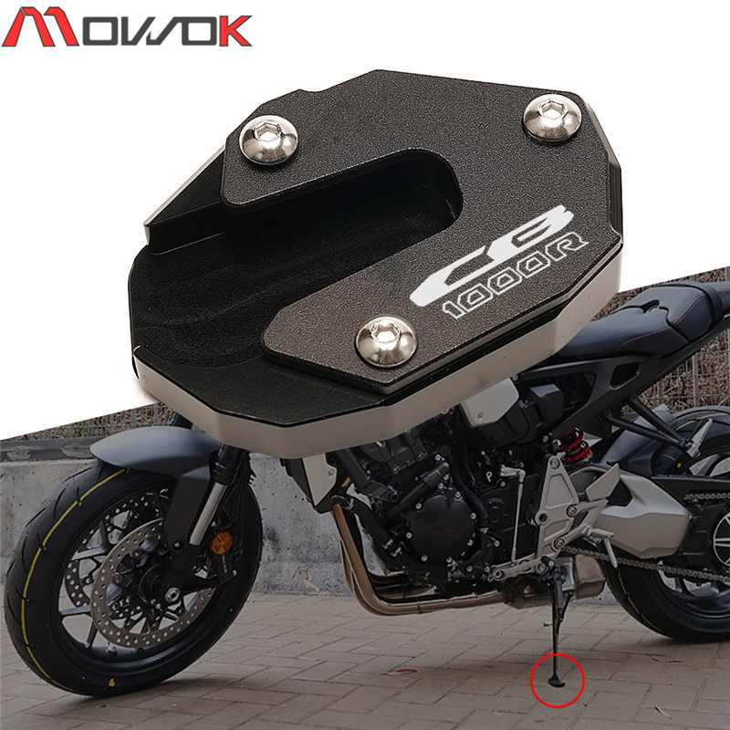 Suitable for Honda Cb1000R 2018-2023 Modified Aluminum Alloy Side Stand with Enlarged Base and Widened Pad Suitable for Honda Cb1000R 2018-2023 Modified Aluminum Alloy Side Stand with Enlarged Base and Widened Pad