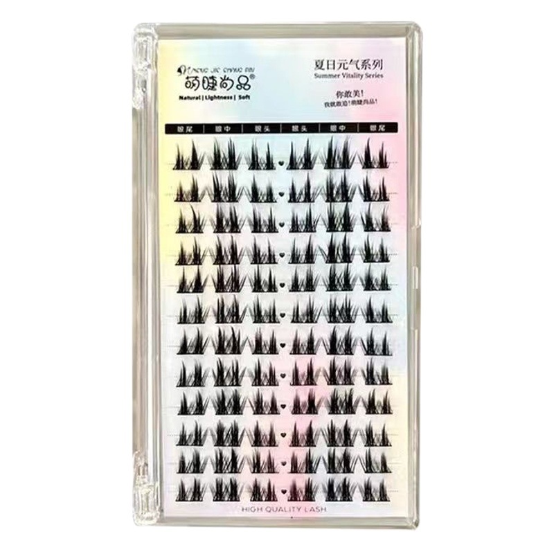 Linda pestaña Shangpin doble punta K8 perezoso de dibujos animados pestañas falsas naturales solo racimo split Barbie diablo novato pestañas