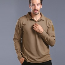 跨境跑量迷彩战术长袖男弹力作战上衣户外速干工装体恤长袖