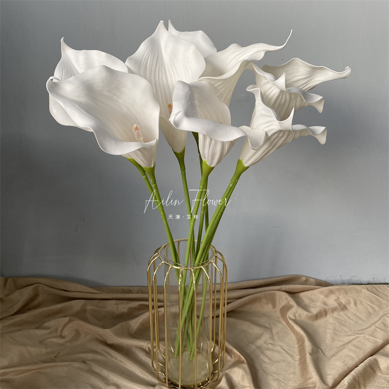 单枝马蹄莲 EVA泡沫花海芋婚庆插花装饰摆放地排家居软装外贸跨境