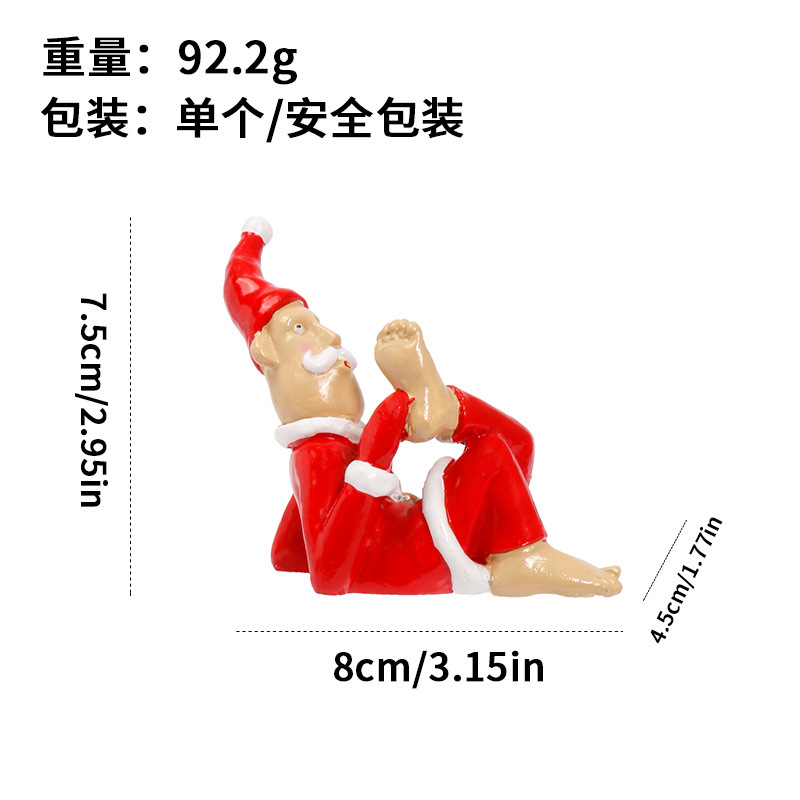 クロスボーダー新製品クリスマス装飾面白いサンタクロース樹脂工芸品家の装飾ギフト|undefined