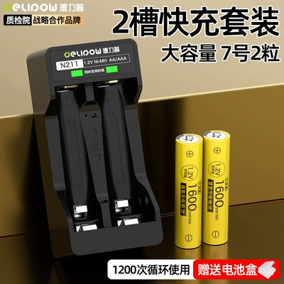 Hibrid akkumulyator batareyaları, Delipu Rechargeable Battery No. 5 - 2-slot-rotating-light-charger-no-7-1600-battery-2-cells