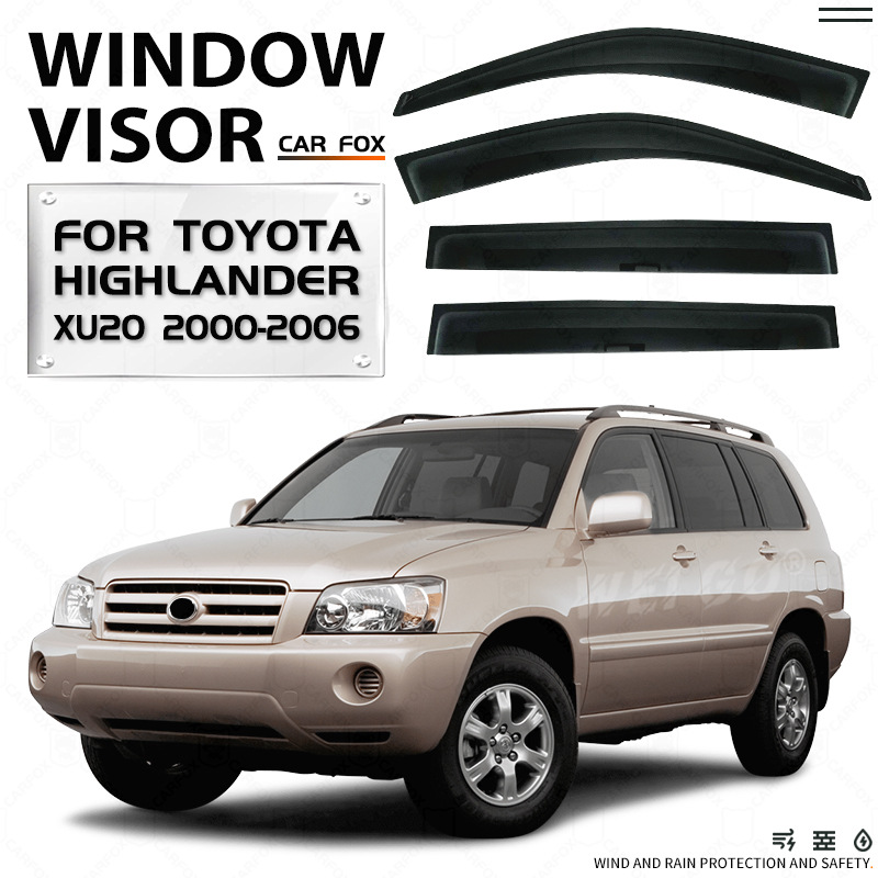 Applicable to Toyota Highlander Car Window Rain and Rain Window Side Window Toyota HIGHLANDER Window visor