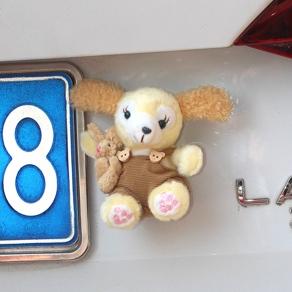 Coches remolque cola colgante dibujos animados lindo cachorro cola culo muñeca decoración pegada muñeca maletero exterior