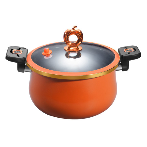Cross-border enameled micro-pressure cooker with titanium ceramic non-stick micro-pressure soup pot, slow cooker, multi-functional cooking pot, gas general use.