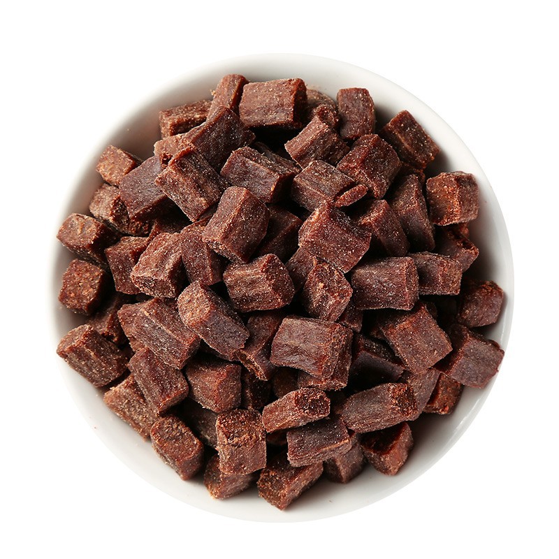 Pet snack al por mayor, 250g granulares de carne de res para perros pequeños y medianos, entrenamiento de Teddy, recompensas interactivas, suplementos de calcio, bocadillos para perros.