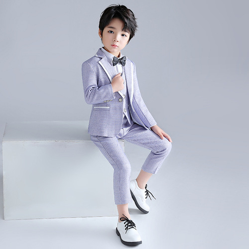 Children's dress autumn new Korean style suit suit boy piano stage host speech performance clothing on behalf of