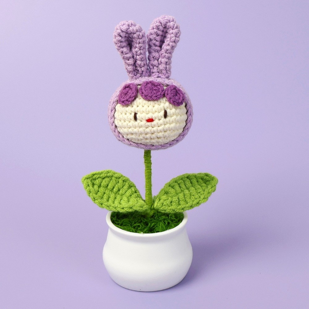 Maceta de conejo de bola - morado