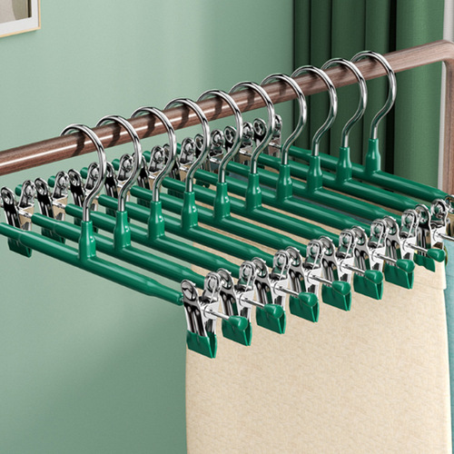 Pant Hanger Expandable Closet Luxury Invisible JK Clip Clothes Hook Anti-Slip Stainless Steel Clothes Rack Thick Skirt Clip Drying Pants Clip
