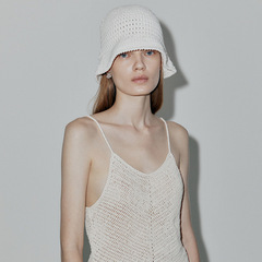 low classic帽子女2024春夏新款設計師款白搭編織鏤空漁夫帽