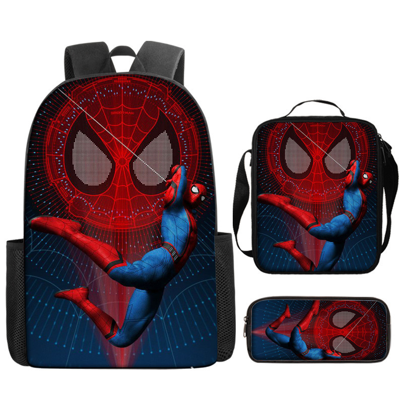 Cross-border nuevo Marvel Spider-Man mochila de estudiantes de primaria y secundaria mochila de dibujos animados de gran capacidad mochila de almuerzo