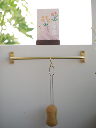 A947 brass towel rack towel bar single pole punched all copper bathroom hardware pendant bathroom towel rack complex