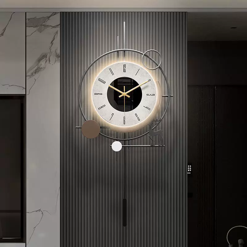 Creative wall pocket watch, light luxury style, high-quality style