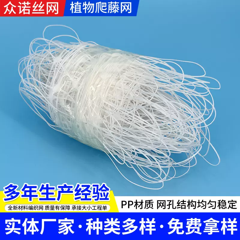 现货植物支架网爬藤网抗热抗老化双向塑料网绿色白色pp农业种植网