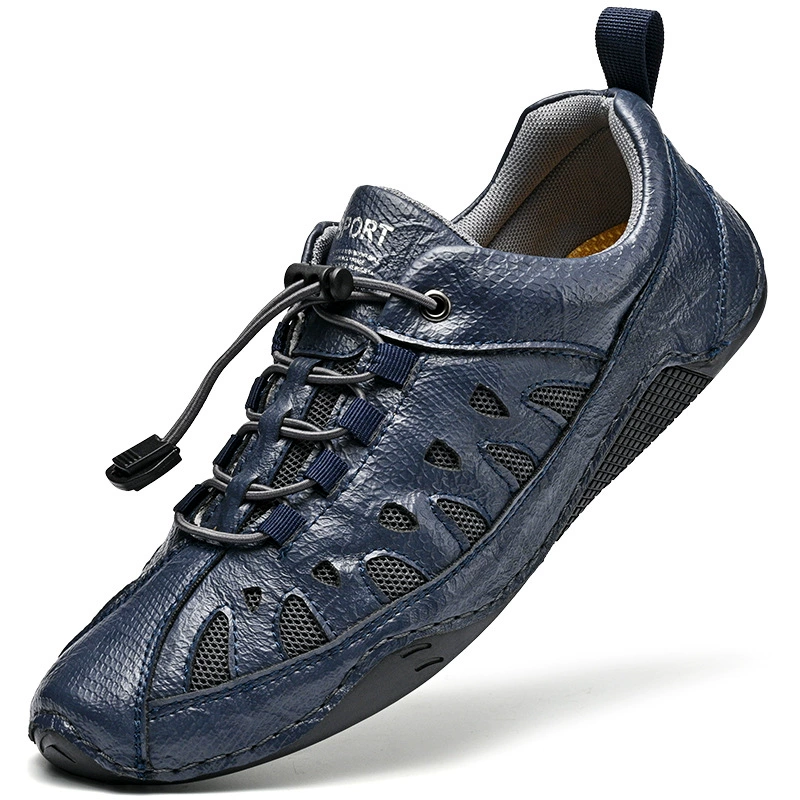 Весенне-летние новые дышащие туфли без шнуровки для вождения, популярная мужская дышащая повседневная дорожная обувь для внешней торговли