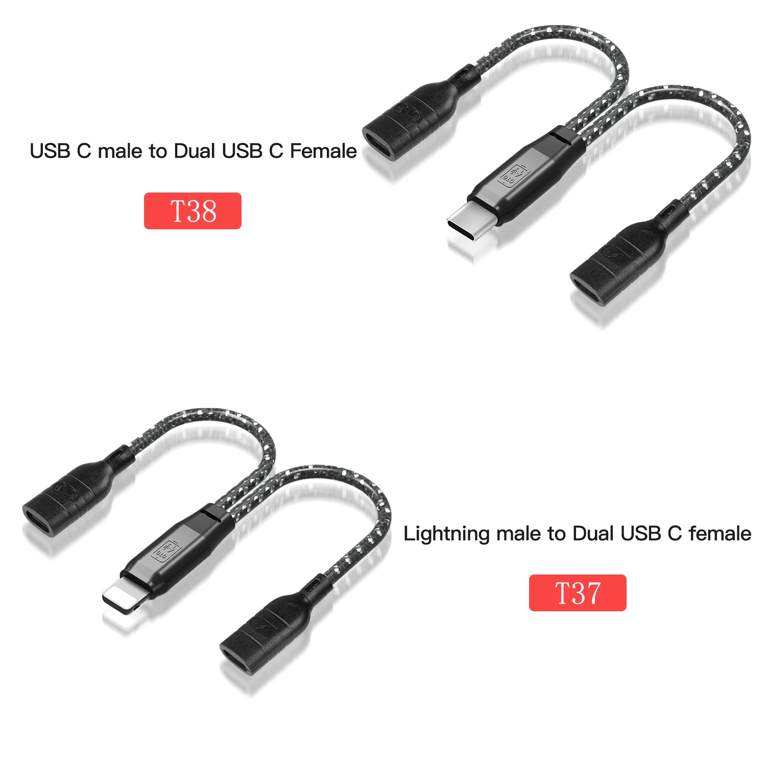 Wireless lapel clip special OTG mobile phone adapter cable TYPEC digital headphone audio cable digital chip rechargeable